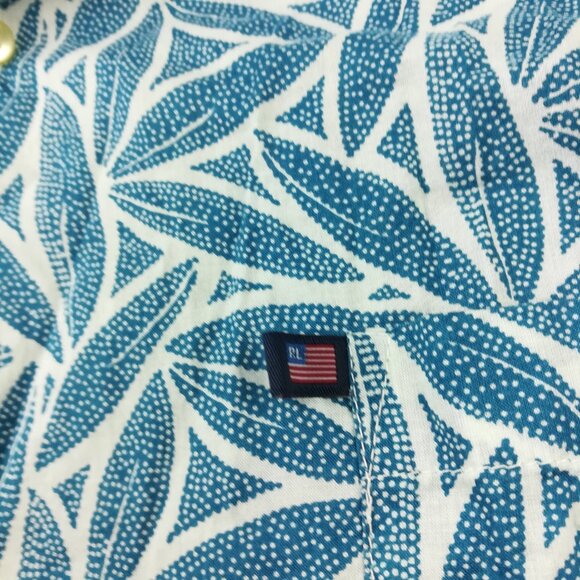 NWT Vintage Polo Ralph Lauren Shirt Floral Hawaiian Camp Loop Collar Mens XL - Picture 3 of 10